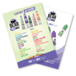 BEAR Pro MAX POS: 10ml Bar Salts A5 Leaflet Back