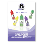 BEAR Pro MAX POS: 10ml Bar Salts A3 Poster Front