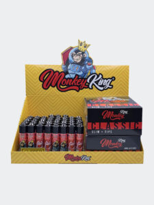 Bulk Buy Monkey King Red Packs for Smoking with Clipper Lighters, King Size Slim Rolling Papers & Tips