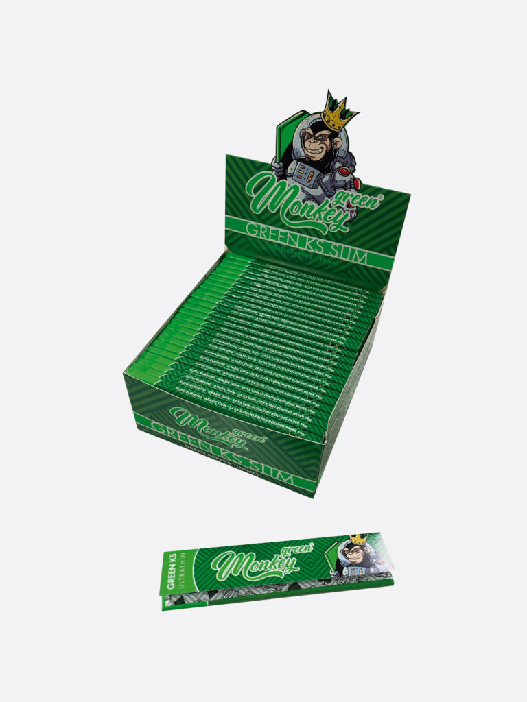 Bulk Monkey King Green King Size Rolling Papers for UK Wholesale