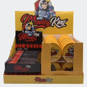 Bulk Buy Monkey King Yellow Packs with Grinders + Rolling Papers + Tips for UK Wholesale