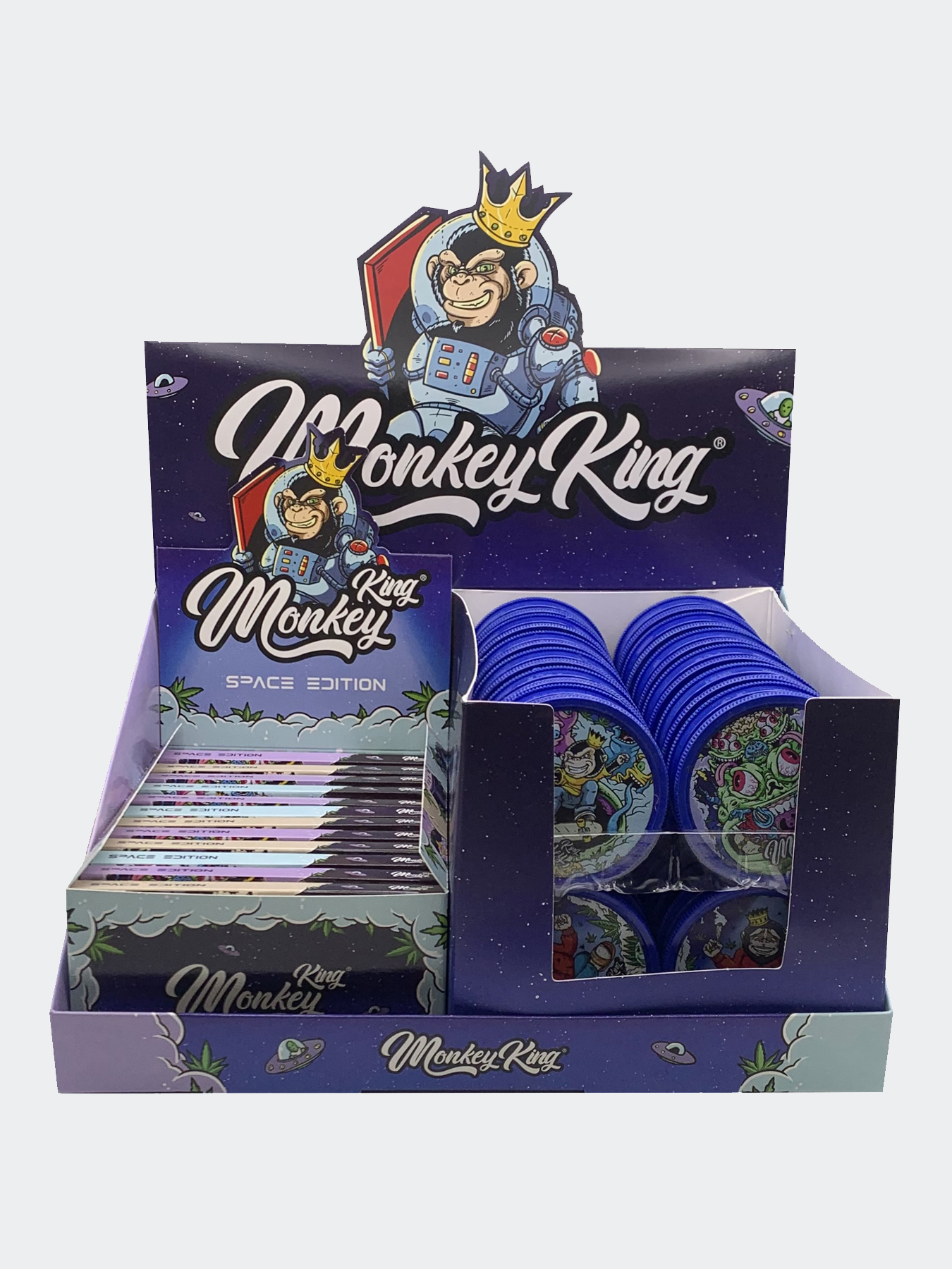 Bulk Buy Monkey King Space Packs with Grinders + Rolling Papers + Tips for UK Wholesale