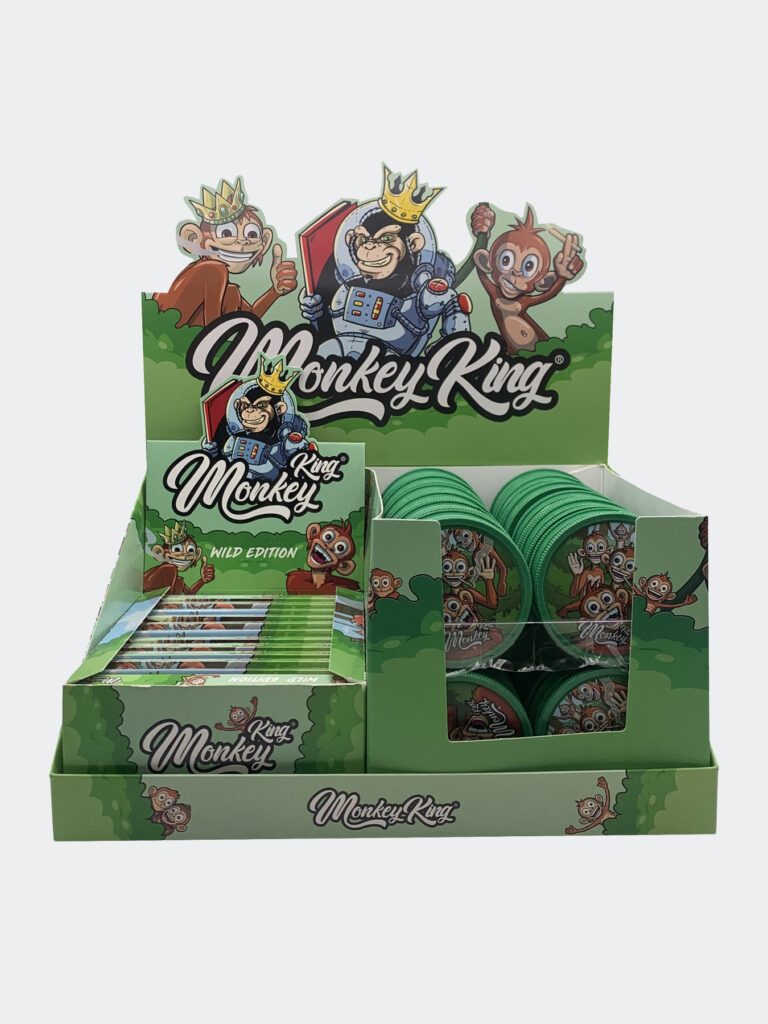 Bulk Buy Monkey King Wild Packs with Grinders + Rolling Papers + Tips for UK Wholesale