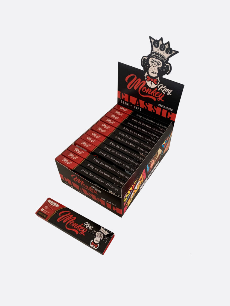 Bulk Buy King Size Slim Rolling Papers & Tips for UK Wholesale by Monkey King