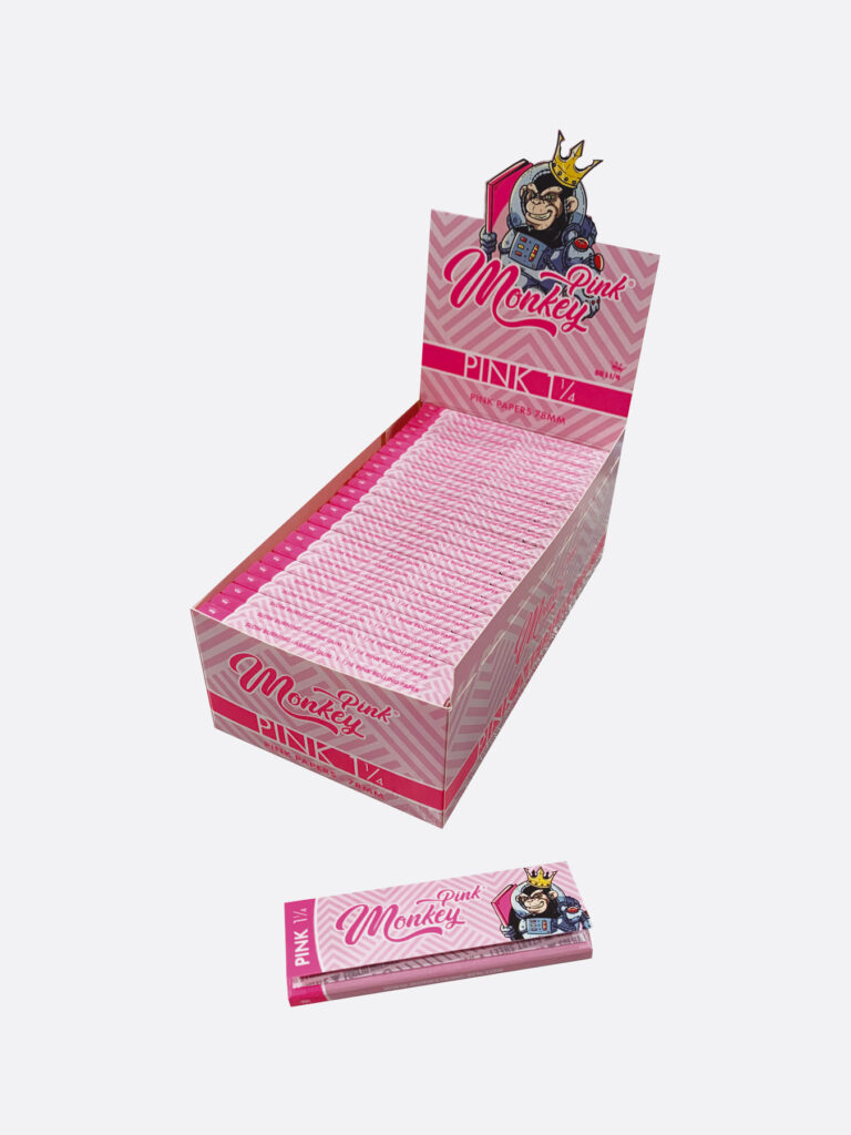 Bulk Buy Monkey King Pink Medium Rolling Papers 1 1/4 for UK Wholesale