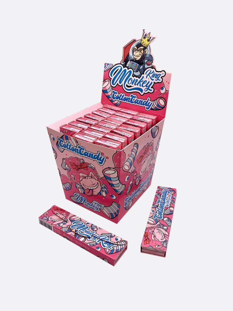 Bulk Buy Candyfloss scented rolling papers & tips by Monkey King for Uk Wholesale