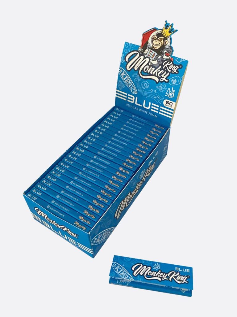 Monkey King Bulk Blue Regular 70 Rolling Papers for UK Wholesale