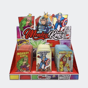 Bulk Buy Monkey King Super Heroes Metal Tobacco Tins for UK Wholesale