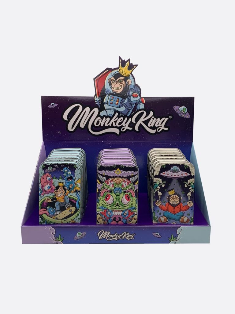 Bulk Buy Monkey King Space Metal Tobacco Tins for UK Wholesale