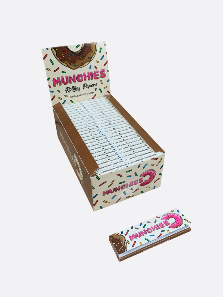 Bulk Buy Munchies Unbleached Medium Rolling Papers 1 1/4 for UK Wholesale