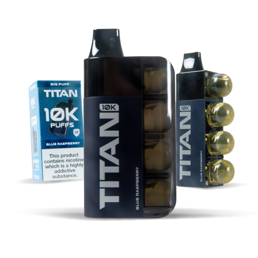 titan 10k puff device available in 15 flavours