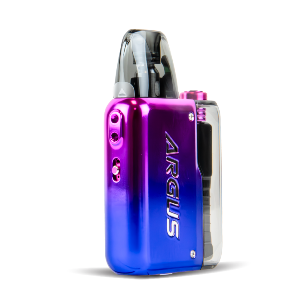 voopoo argus p2 vape pod kit violet purple angle