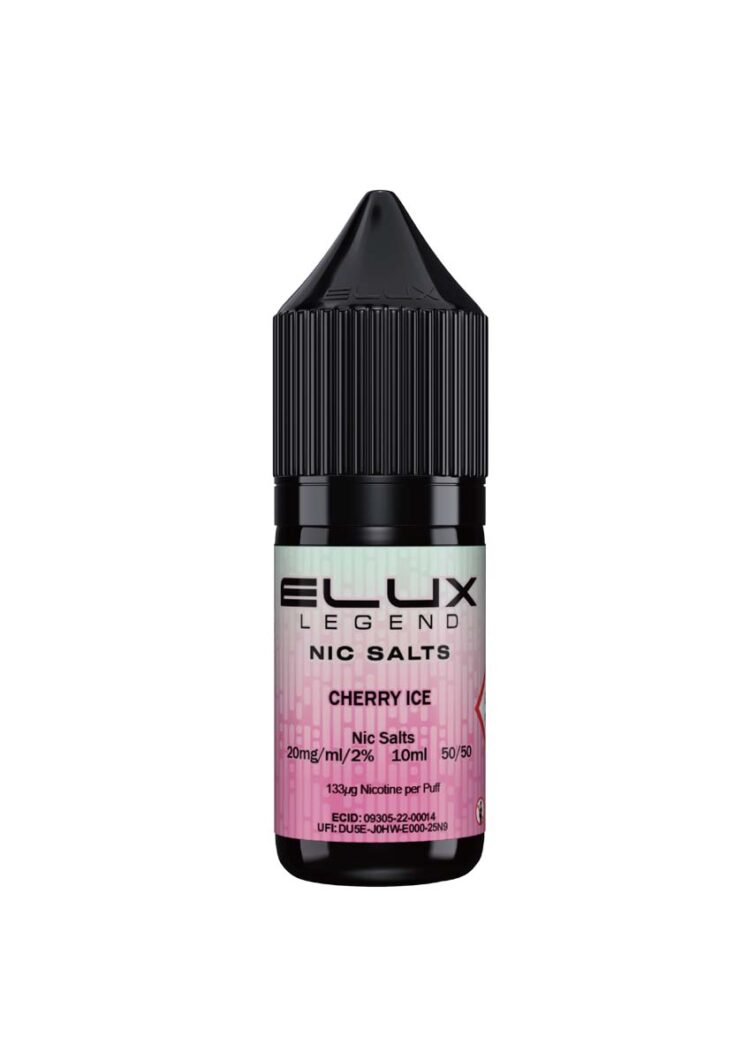 Wholesale ELUX Legend Nic Salt Cherry Ice Flavour (Single 10ml Bottle of Vape Liquid)