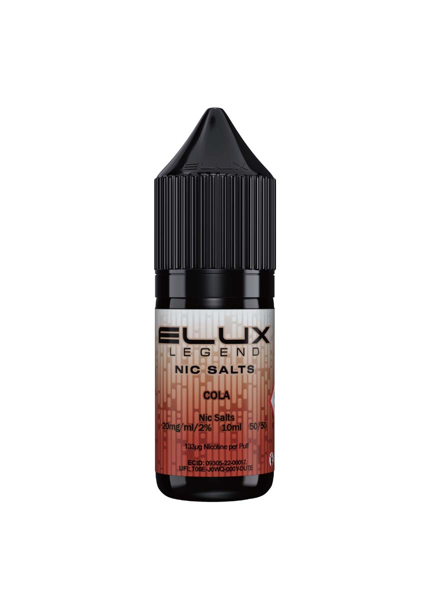 Wholesale ELUX Legend Nic Salt Cola Flavour (Single 10ml Bottle of Vape Liquid)