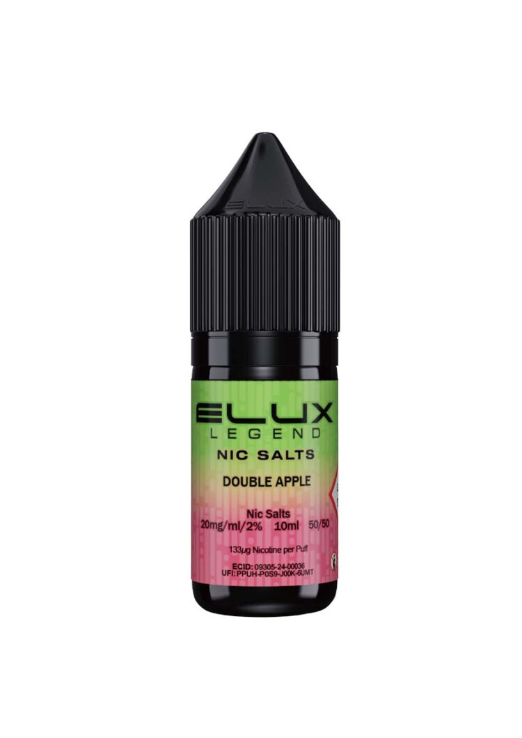 Wholesale ELUX Legend Nic Salt Double Apple Flavour (Single 10ml Bottle of Vape Liquid)