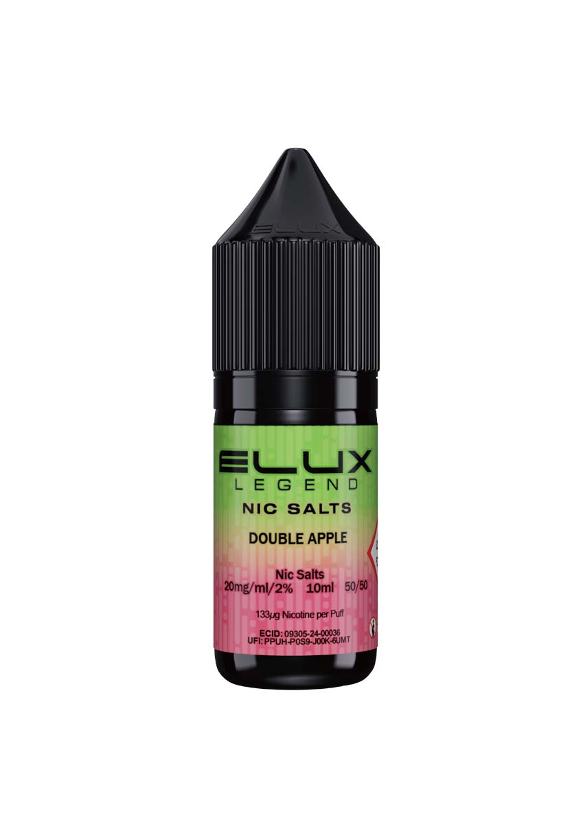 Wholesale ELUX Legend Nic Salt Double Apple Flavour (Single 10ml Bottle of Vape Liquid)