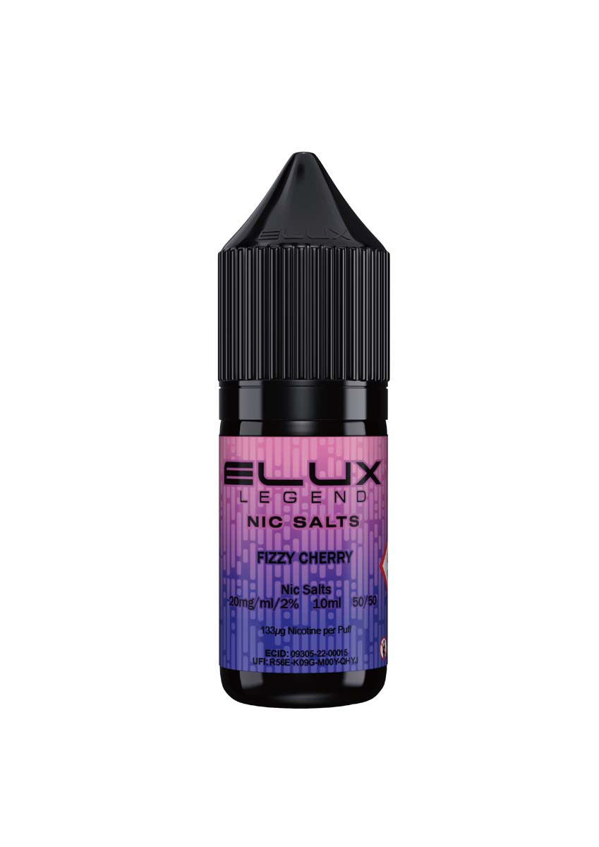 Wholesale ELUX Legend Nic Salt Fizzy Cherry Flavour (Single 10ml Bottle of Vape Liquid)