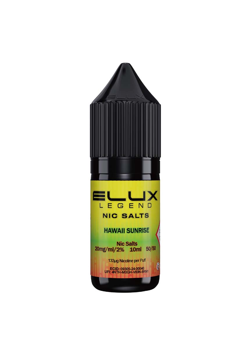 Wholesale ELUX Legend Nic Salt Hawaii Sunrise Flavour (Single 10ml Bottle of Vape Liquid)