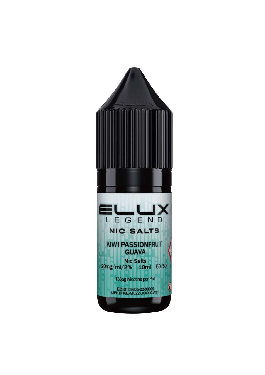 Wholesale ELUX Legend Nic Salt Kiwi Passionfruit Guava Flavour (Single 10ml Bottle of Vape Liquid)