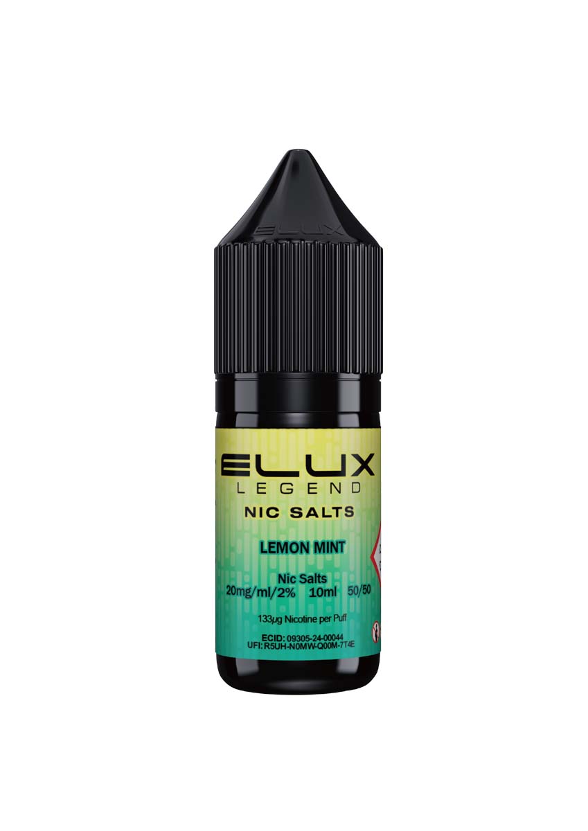 Wholesale ELUX Legend Nic Salt Lemon Mint Flavour (Single 10ml Bottle of Vape Liquid)