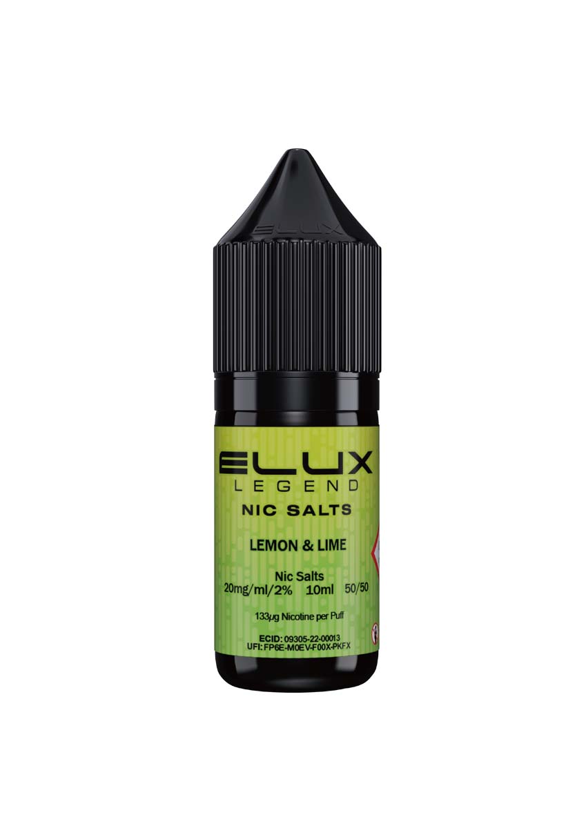 Wholesale ELUX Legend Nic Salt Lemon Lime Flavour (Single 10ml Bottle of Vape Liquid)