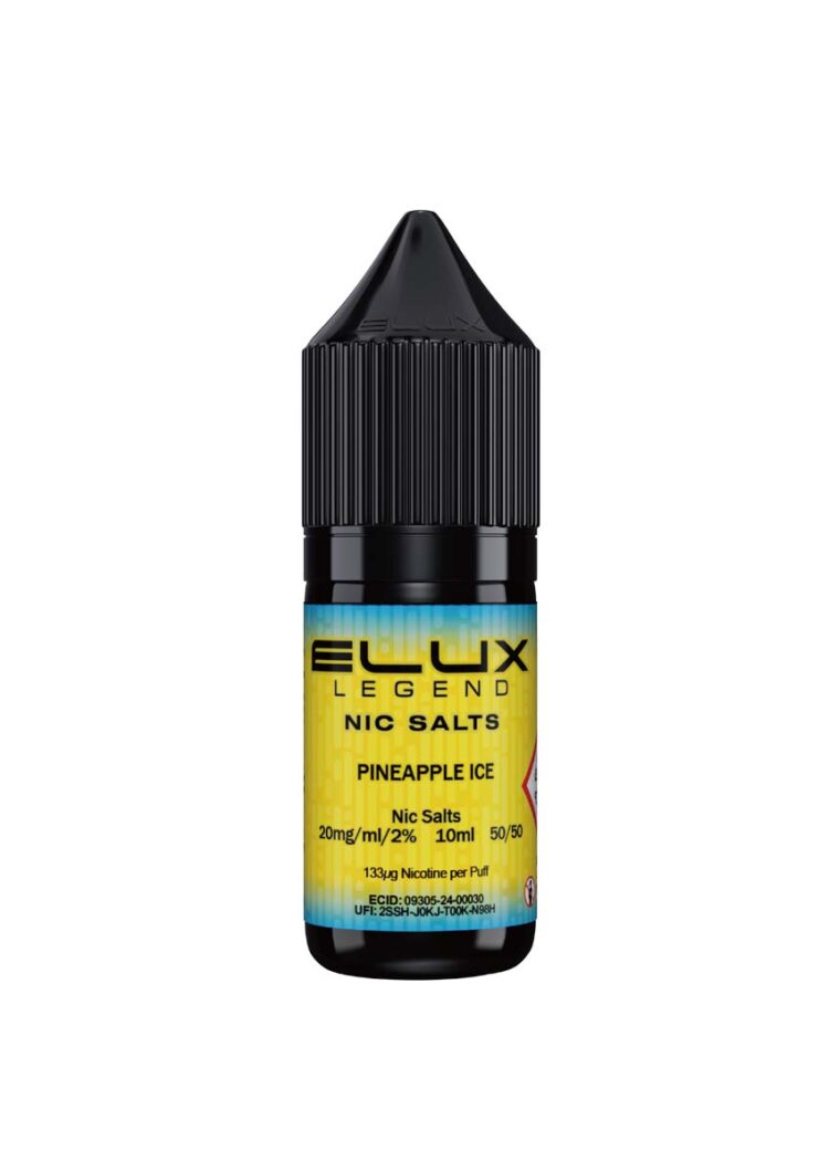 Wholesale ELUX Legend Nic Salt Pineapple Ice Flavour (Single 10ml Bottle of Vape Liquid)