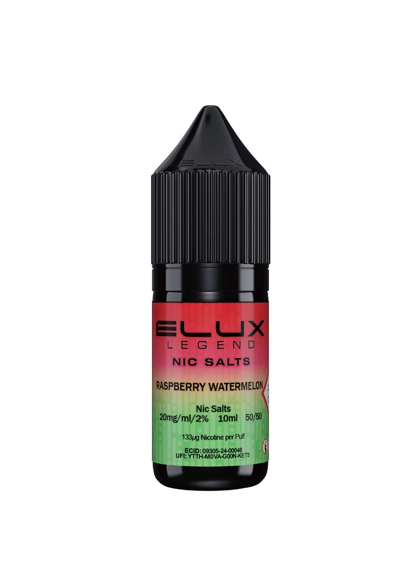 Wholesale ELUX Legend Nic Salt Raspberry Watermelon Flavour (Single 10ml Bottle of Vape Liquid)