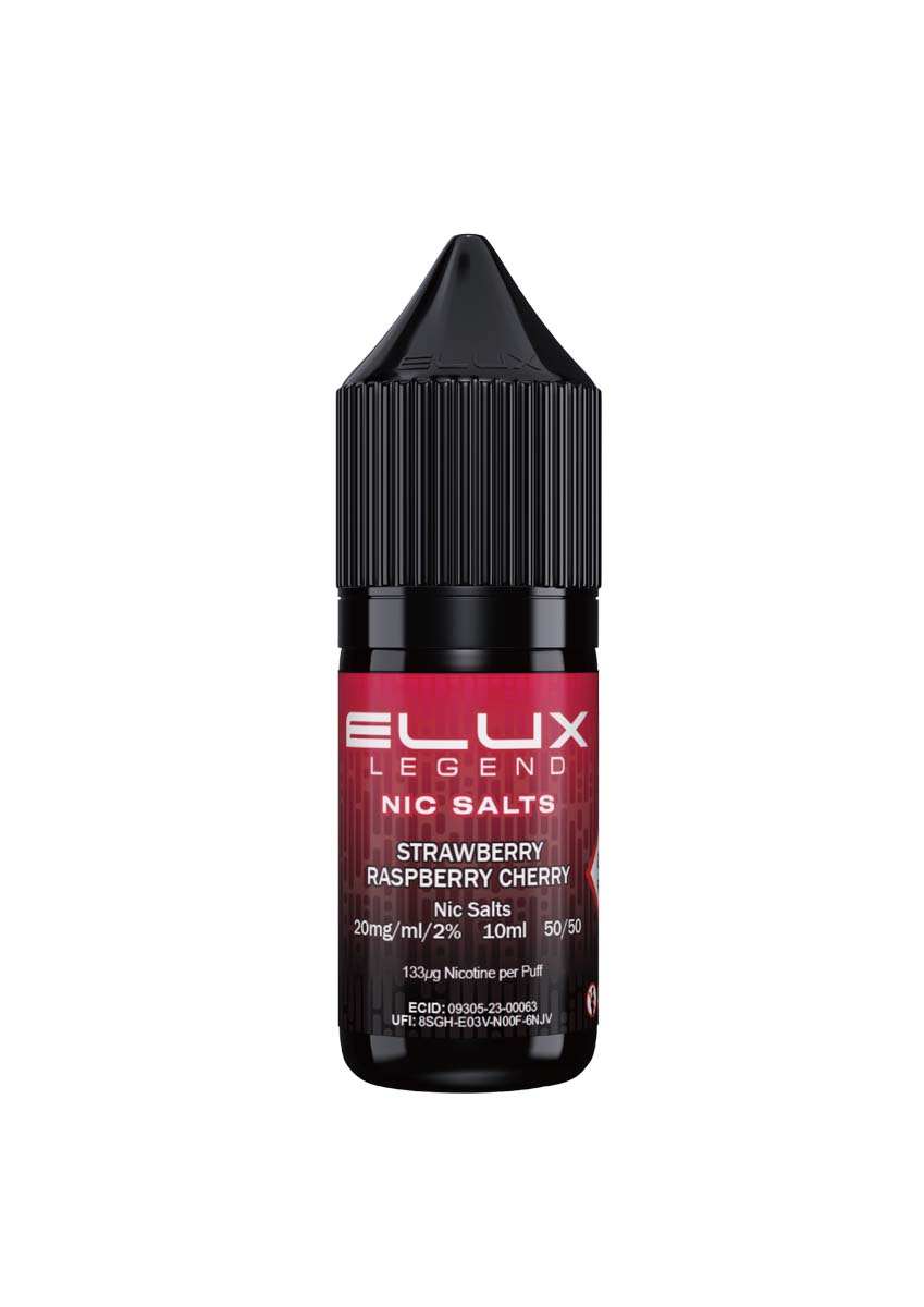 Wholesale ELUX Legend Nic Salt Strawberry Raspberry Cherry Flavour (Single 10ml Bottle of Vape Liquid)