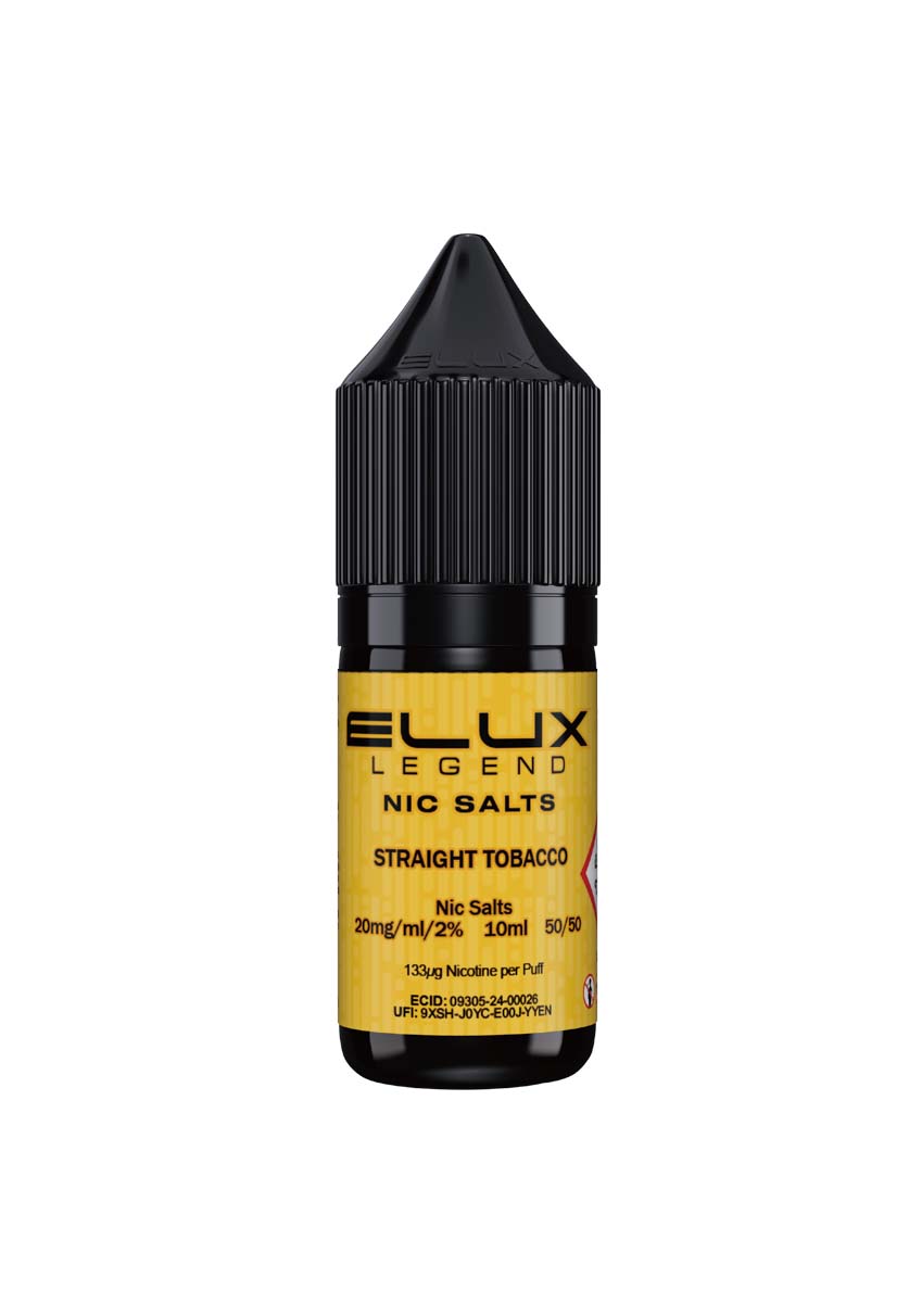 Wholesale ELUX Legend Nic Salt Straight Tobacco Flavour (Single 10ml Bottle of Vape Liquid)