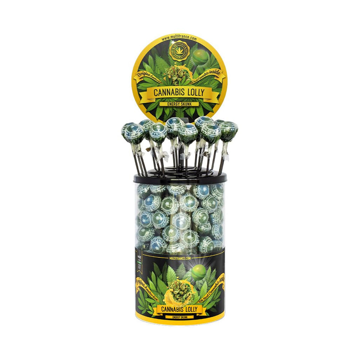 multitrance cannabis lollipops 100pcs cdu energy skunk