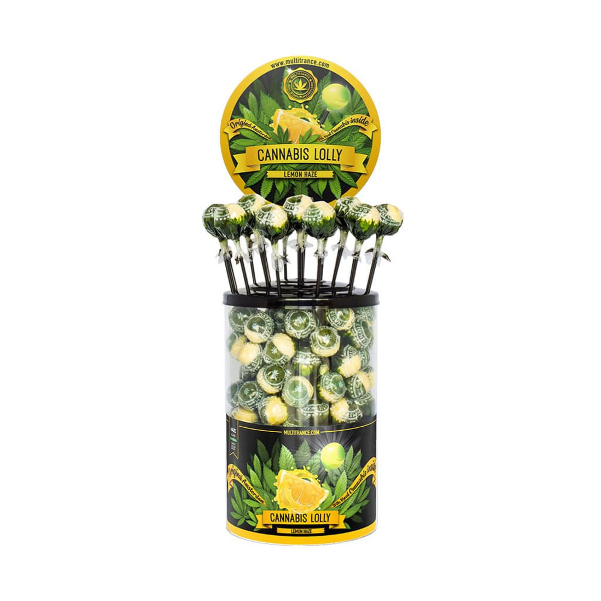 multitrance cannabis lollipops 100pcs cdu lemon haze