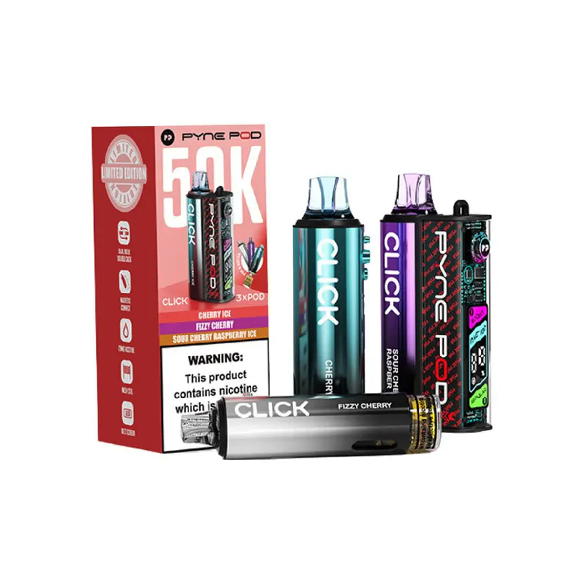 Cherry Edition Pyne Pod Click 50K Vape Pod Kits