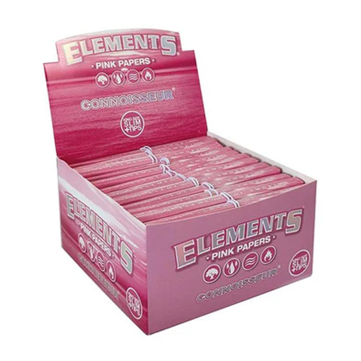 Elements Connoisseur Pink Papers - King Size Papers + Tips