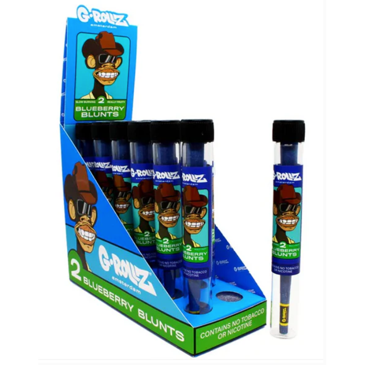 G-ROLLZ Terpene-Infused Blunt Cones 2-Pack (12 Pk) blueberry
