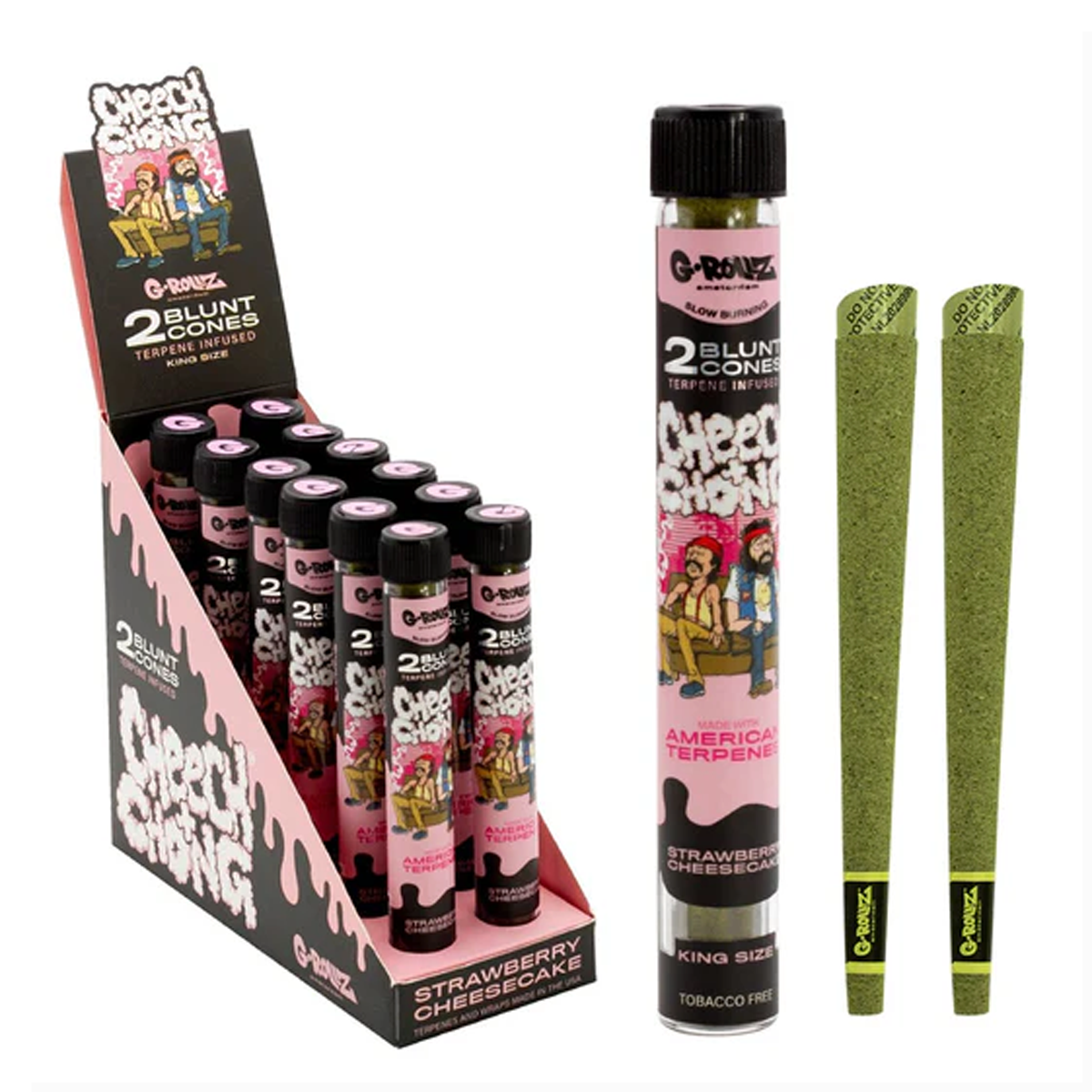 G-Rollz Terpene-Infused Blunt Cones 2-Pack (12 Pk) strawberry cheesecake