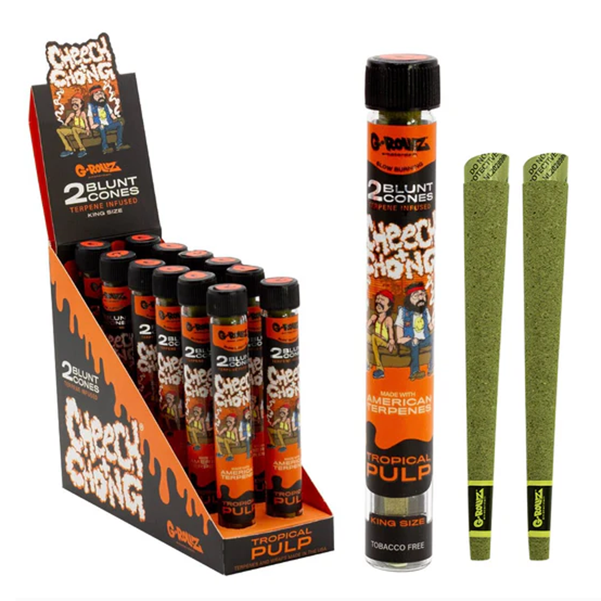 G-Rollz Terpene-Infused Blunt Cones 2-Pack (12 Pk) tropical pulp
