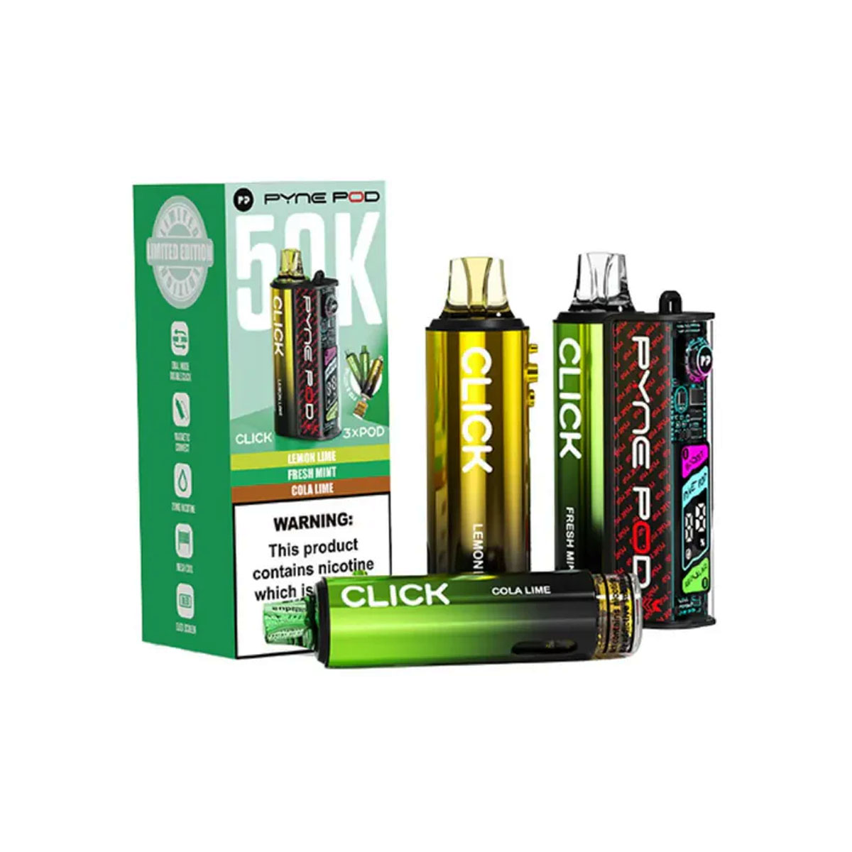 Green Edition Pyne Pod Click 50K Vape Pod Kits
