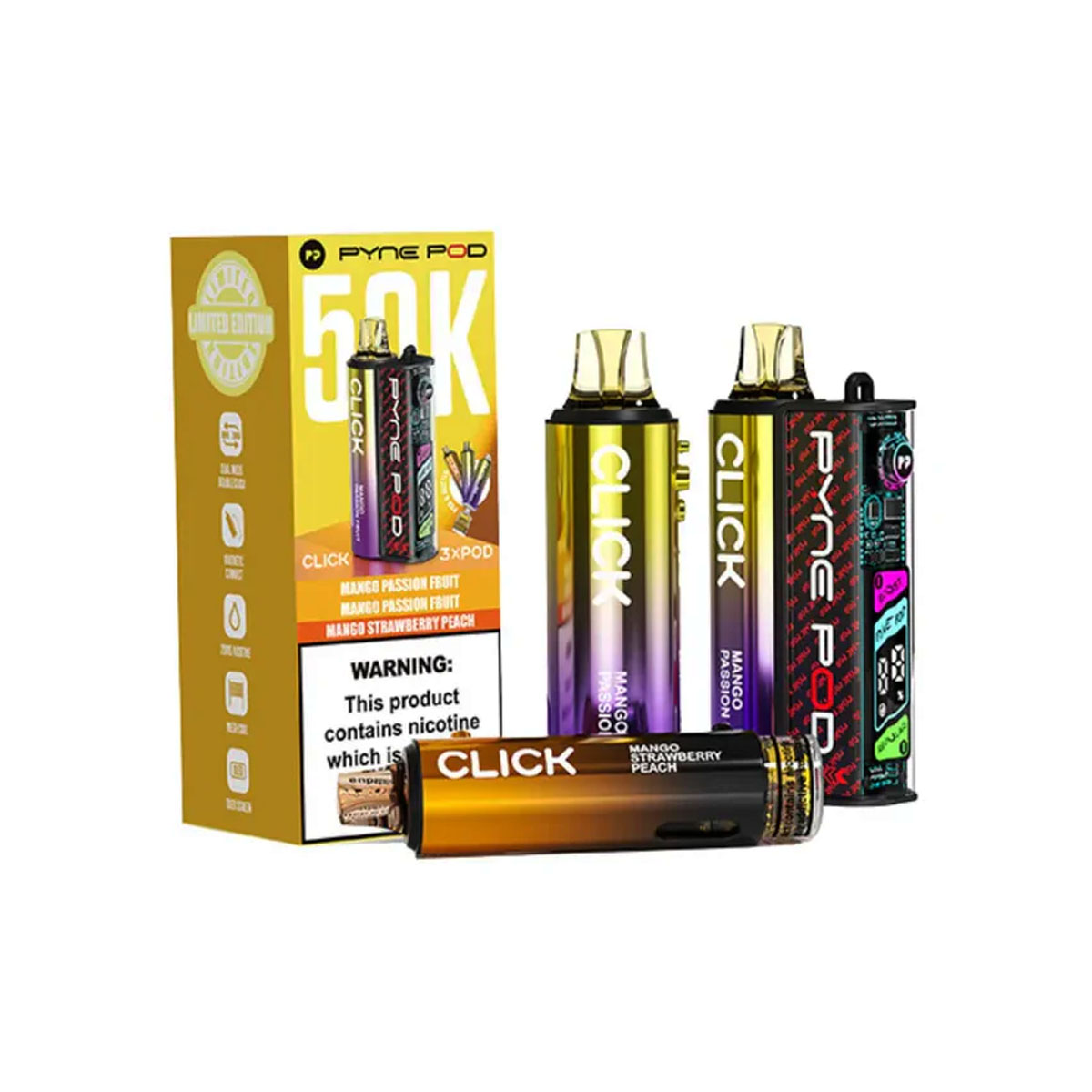 Mango Edition Pyne Pod Click 50K Vape Pod Kits