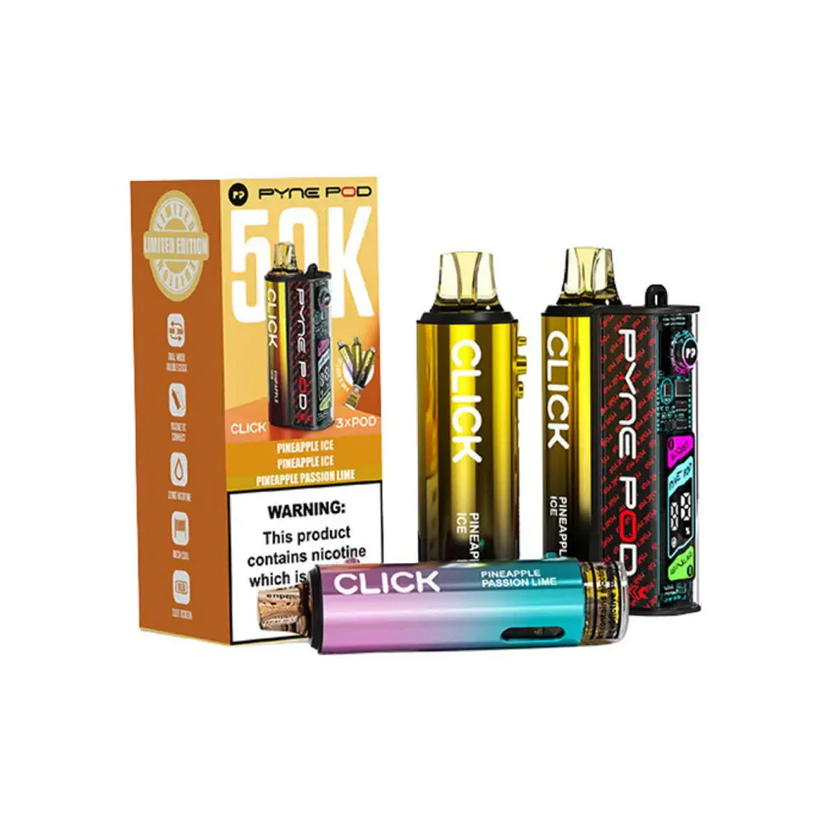 Pineapple Edition Pyne Pod Click 50K Vape Pod Kits