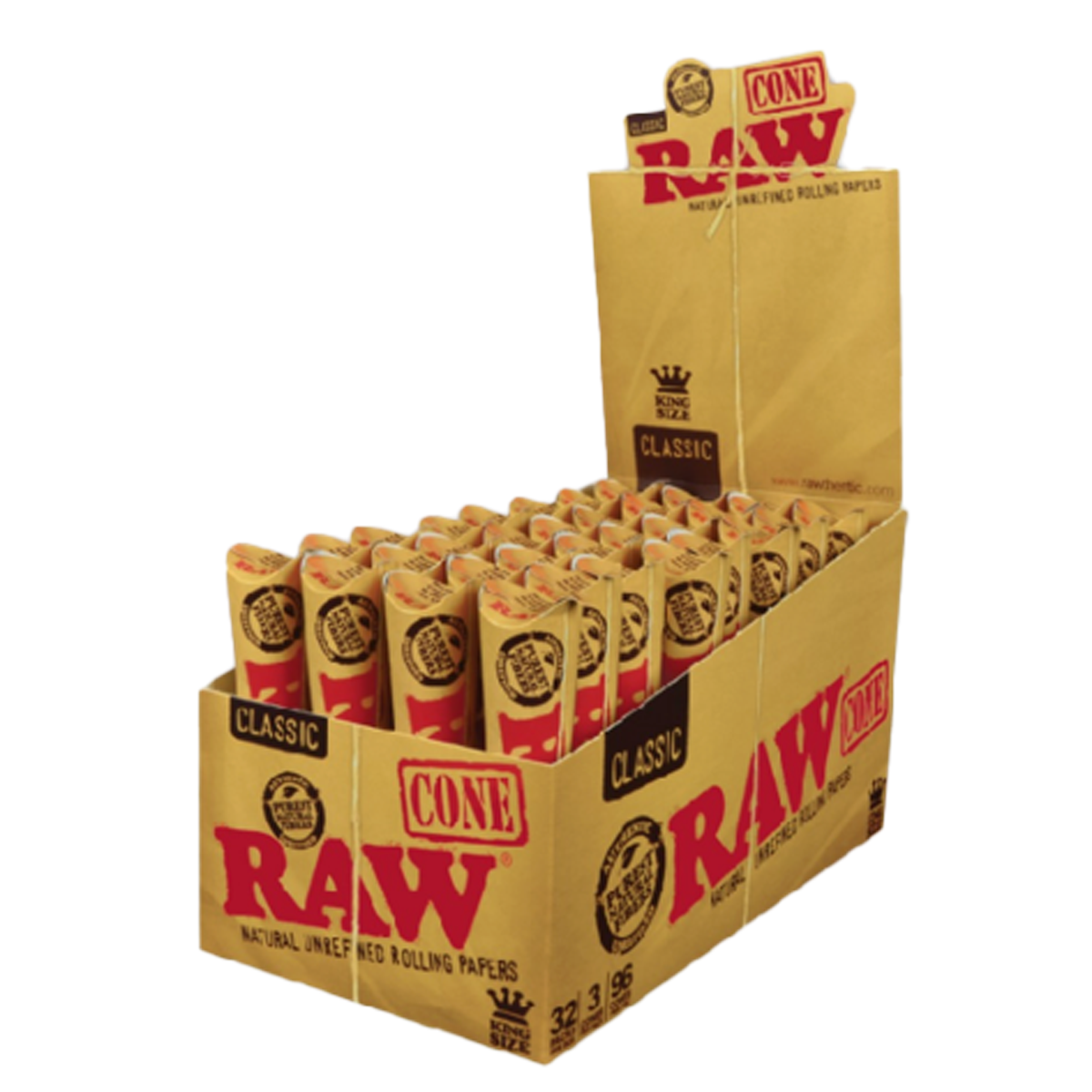 RAW Classic King Size Cones 3 Packs (32 Pack)