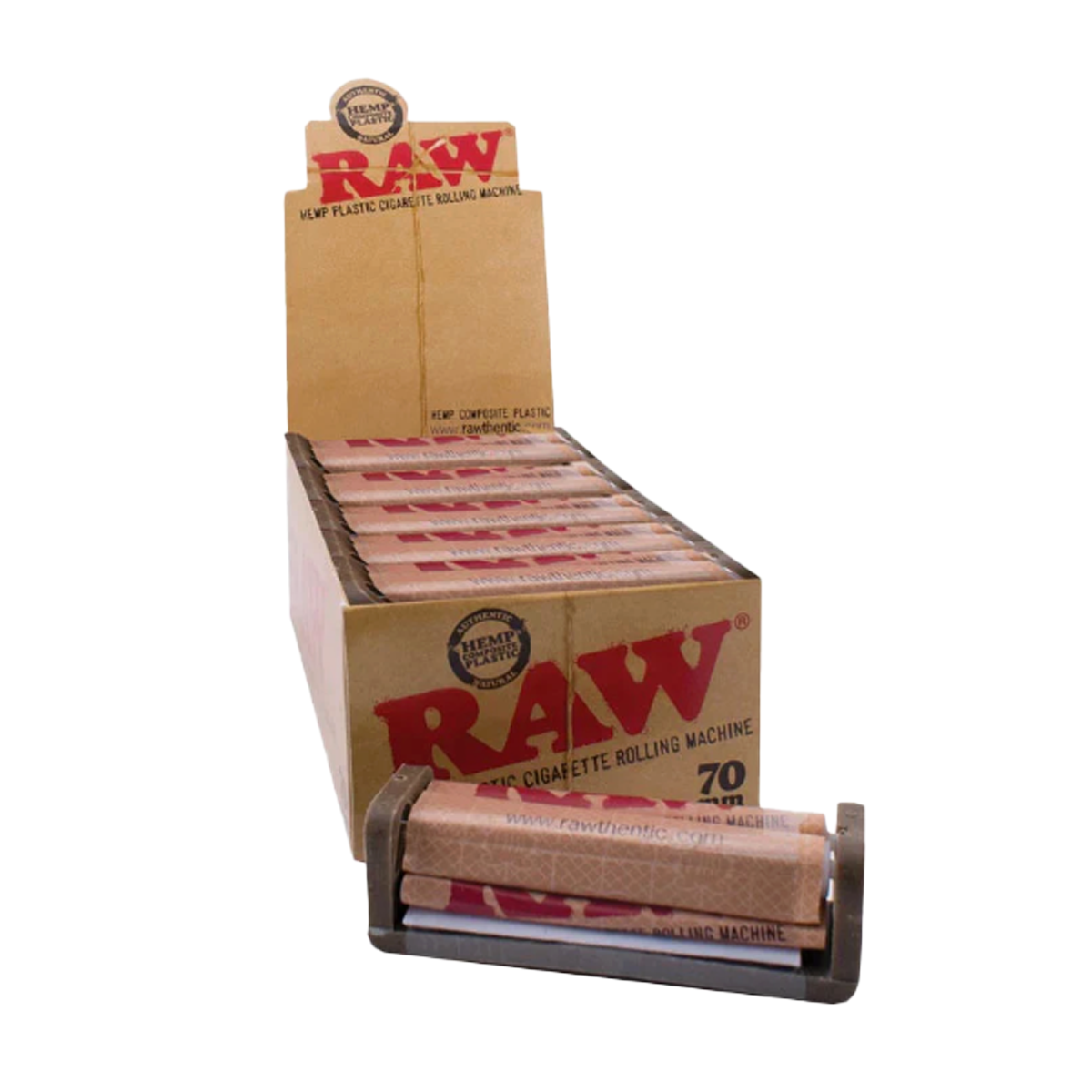 RAW Hemp Plastic Rolling Machine King (12 Pack)