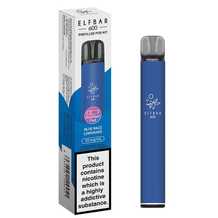 elf bar 600 prefilled pod kits blue razz lemonade