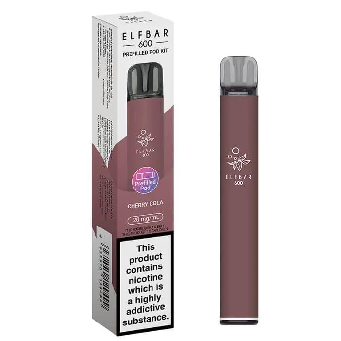 elf bar 600 prefilled pod kits cherry cola