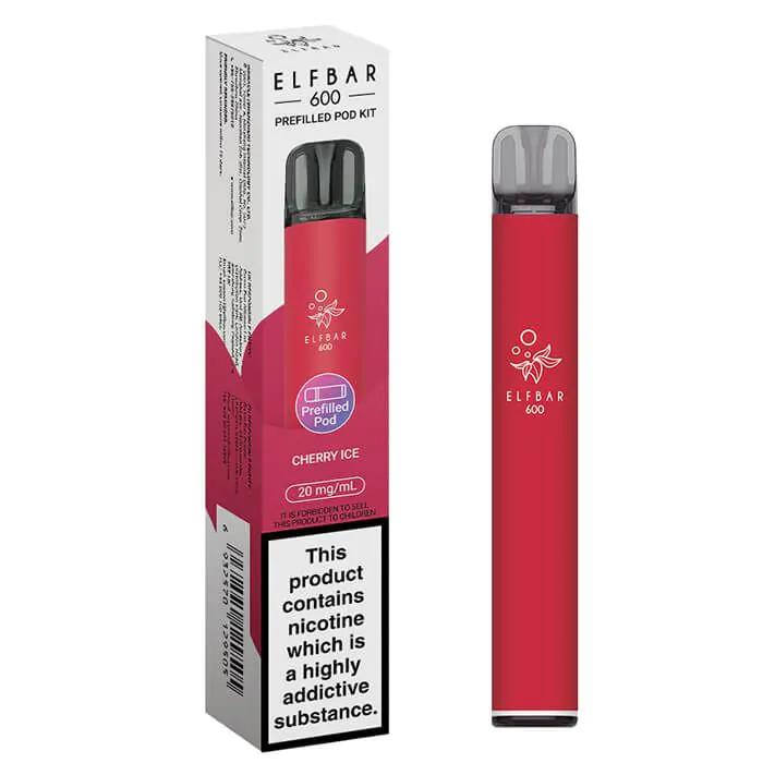 elf bar 600 prefilled pod kits cherry ice