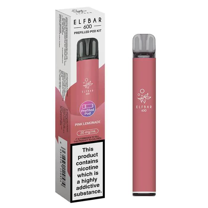 elf bar 600 prefilled pod kits pink lemonade