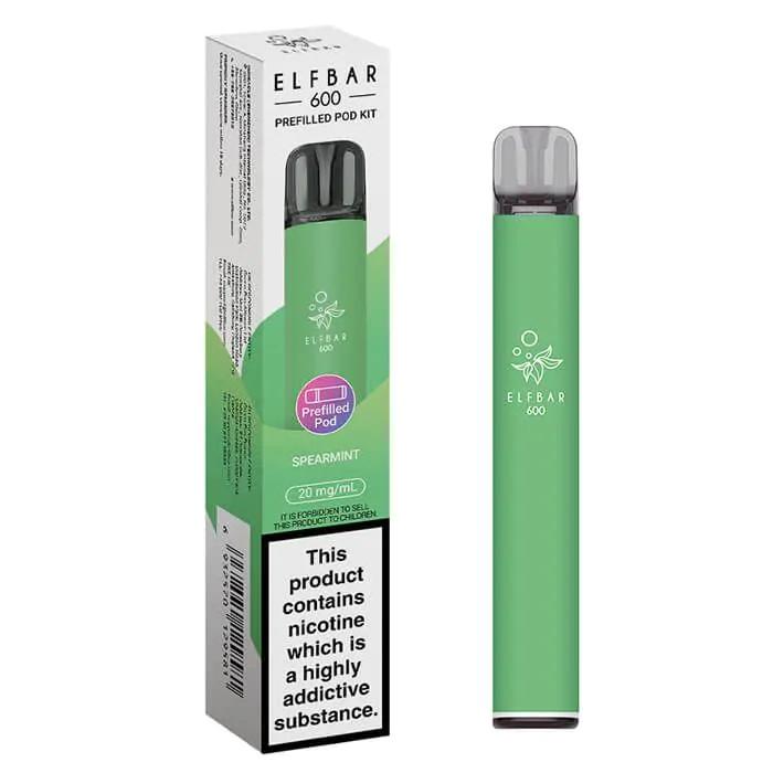 elf bar 600 prefilled pod kits spearmint